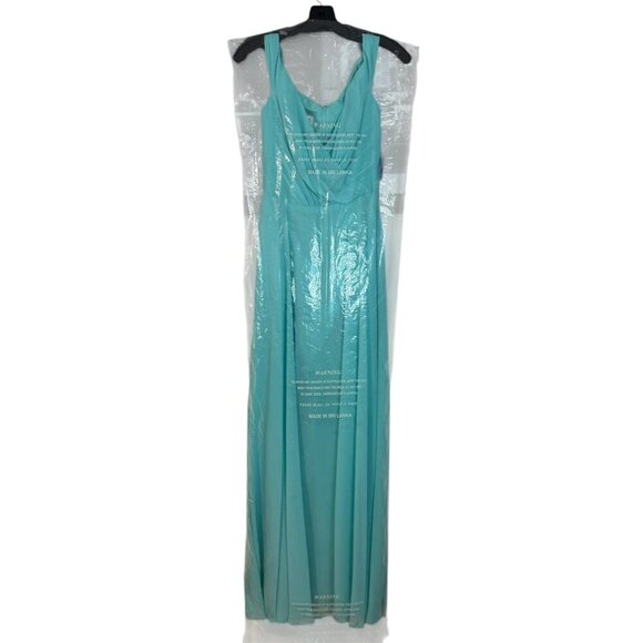 David's Bridal Off The Shoulder Full Skirt Bridesmaid Dress F20227 4 Spa - Picture 8 of 12